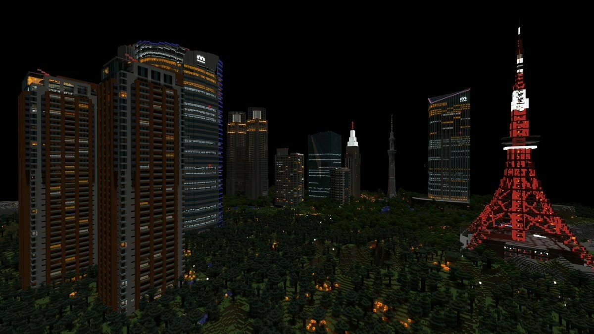 Краєвид Токіо в Minecraft